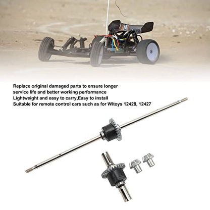 Replacement Front and Rear Differential, Stainless Steel Metal Front Rear Differential Gear Spare Parts for WLtoys 12428 12427 RC Car