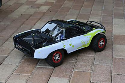 SummitLink Compatible Custom Body Muddy Green Over White/Black Replacement for 1/10 Scale RC Car or Truck (Truck not Included) SS-WBG-02