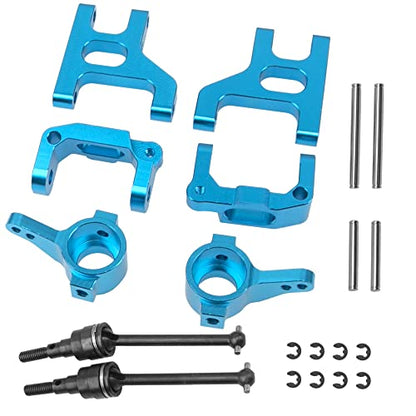 ShareGoo Front Steering Knuckle Cup C-Hub Carriers RC Swing Arm Drive Shaft Compatible with Tamiya CC01 CC-01 1/10 RC Crawler Car Upgrade Parts (Blue) - color: Blue