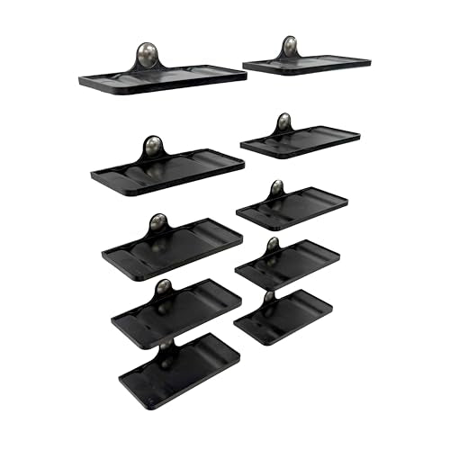 Triple Seven Wall Mount Car Display Holder - Easily Show Off Your Die-Cast Collection on Drywall - Quick and Simple Pushpin Installation - Holds & Displays Standard Cars - Pack of 10 - size: (Pack of 10) BLACK