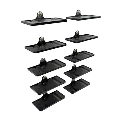 Triple Seven Wall Mount Car Display Holder - Easily Show Off Your Die-Cast Collection on Drywall - Quick and Simple Pushpin Installation - Holds & Displays Standard Cars - Pack of 10 - size: (Pack of 10) BLACK