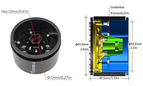 RC 2.2 Aluminum Alloy Beadlock Wheels and Tires Upgrades Accessories Rims for 1/10 SCX10 TRX4RC4WD and D90 RC Crawler Axial Remote Control Car (4pc) (Black) - color: Black