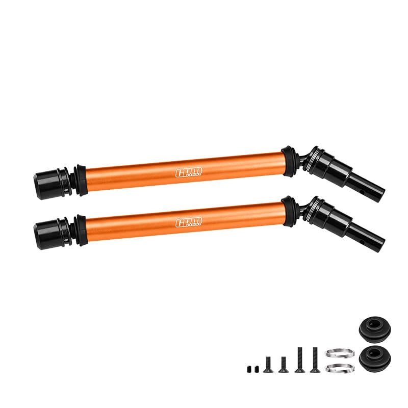 GPM Medium Carbon Steel+Aluminium Front/Rear CVD Drive Shaft for ARRMA 1/10 Outcast 4X4 4S V2 Blx ARA4410V2 (Orange) - color: Orange