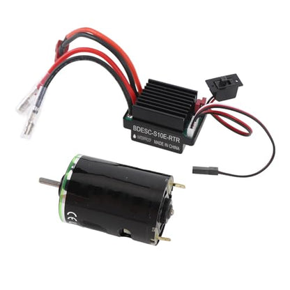 RC Brushed Motor ESC Set, 550 Brushed Motor with 30% Longer Armature High Torsion Water Built in Cooling Fan, for 1/10 Scale RC Crawler Car (35T) - size: 35T