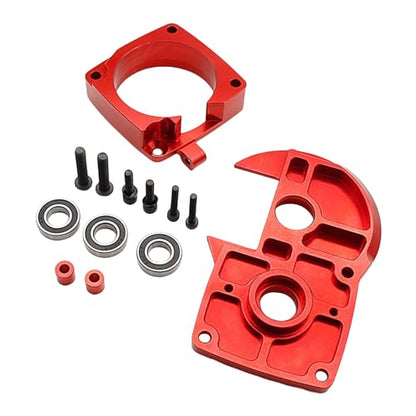 CNC Metal Quick Release Clutch Bell Support Frame Kit (Red) | for 1/5 Hpi Rofun Baha Rovan Km Baja 5b Ss 5t 5sc Rc Car Parts - color: Red