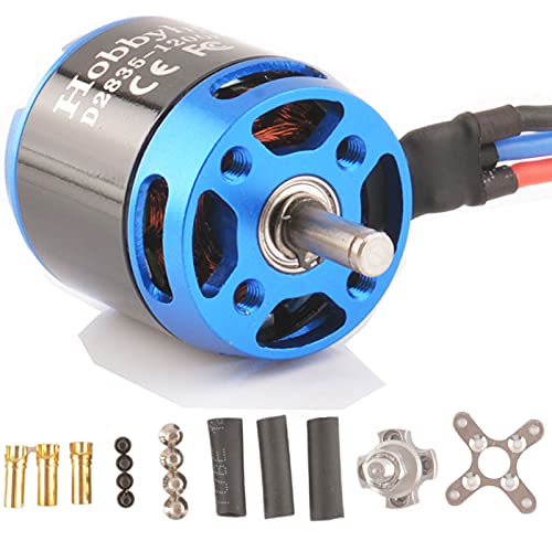 DIAMONDDYNAMICS Hobbyhh D2835 (2216) brushless Motor 1200kv Power 295W with 3.5mm Plug for DIY RC Glider Aircraft Plane and UAV, 2835-1200KV - size: 2835-1200KV