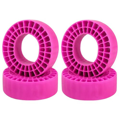 Silicone Rubber Inserts Fit 62-64mm*24mm 1.0" Tires for TRX4M Ascent-18 1/18 SCX24 AX24 1/24 Scale RC Crawler Upgrade (Pink) - color: Pink