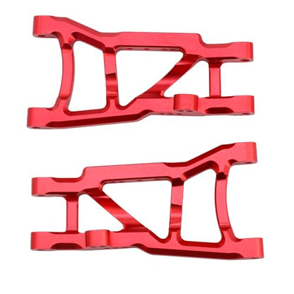 Aluminum Rear Suspension A-Arms Set Upgrade Parts for Traxxas 1/10 Slash 2WD RC Car (Red) - color: Red