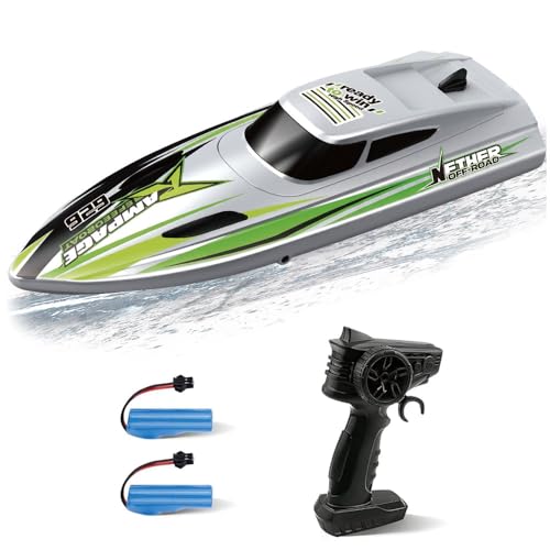 ARRIS Brushless RC Racing Boat with Auto Flip and LED Lights RTR | High-Speed Performance, Waterproof Hull, Propeller Drive, Pool & Lake Ready - color: Silver