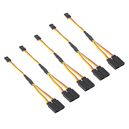 15cm RC Servo 1 to 2 Y Cables Male to Female Extension Lead Wire Cable for KK MWC Eagle Control Board Pack of 5 Set