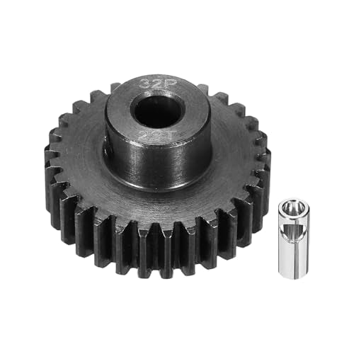 32P Steel Pinion Gear Set 29T for 5mm Shaft Hardened Steel Pinion Gear with Shaft Coupler Connector for RC Motor - style: 29T