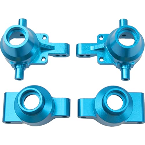 ShareGoo Metal Front & Rear Steering Knuckles Carrier Steering Hub Carriers Upgrade Parts Compatible with Tamiya TT-01 TT01 1/10 RC Drift Car