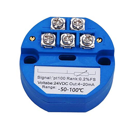 TWTADE / -50~100 Celsius RTD PT100 SBW Temperature Sensor Temperature Transmitter Isolated Detector Module -50~100 Degree - 4-20MA - size: -50-100℃