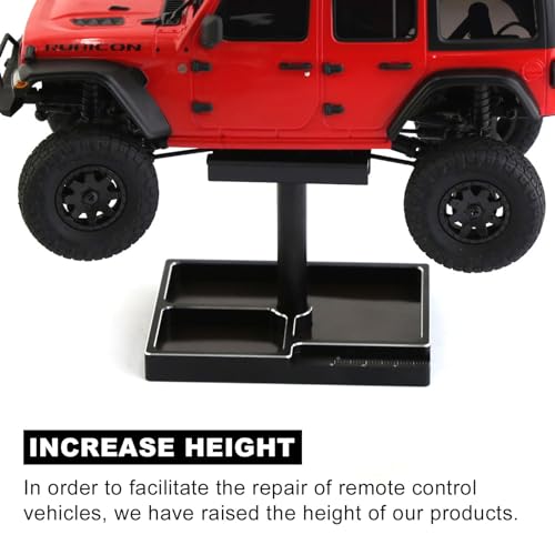kingsea RC Car Work Stand 360° Rotation Body Mounts RC Repair Tool Set Aluminum Alloy RC Work Stand for 1/18 1/24 RC Car Truck Buggy (Black) - color: Black
