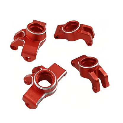 Front Steering Knuckles & Rear Hubs for ARRMA Typhon Granite GROM (Red) | Aluminum,1/14,1/18,380 Brushed,4X4,Monster Truck,Hop-Up Parts,ARA330807,CNC Machined,High Strength - color: Red