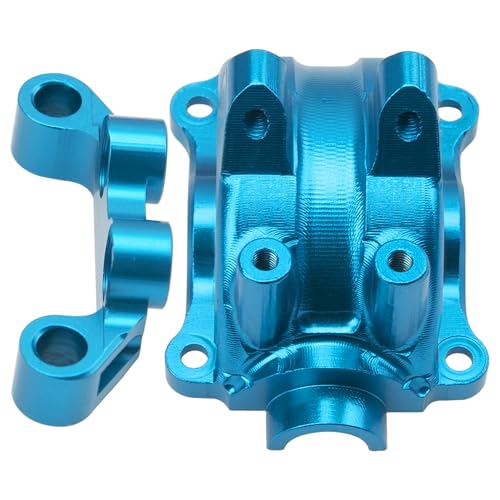 ShareGoo Metal Differential Gearbox Cover Diff Housing Case & Upper Arm Compatible with Tamiya TT02 TT-02D TT-02B TT-02FT 1/10 RC Car (Blue) - color: Blue
