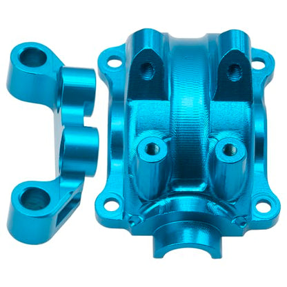 ShareGoo Metal Differential Gearbox Cover Diff Housing Case & Upper Arm Compatible with Tamiya TT02 TT-02D TT-02B TT-02FT 1/10 RC Car (Blue) - color: Blue