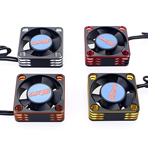 Replacement Part For 30mm Repair Aluminum Replacement Parts ESC Cooling Fan Model 28000RPM For RC Car Heat Sink Vehicles Powerful Upgrade Motor - (Color: Red)