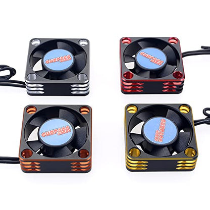 Replacement Part For 30mm Repair Aluminum Replacement Parts ESC Cooling Fan Model 28000RPM For RC Car Heat Sink Vehicles Powerful Upgrade Motor - (Color: Red)