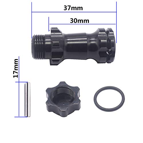 4Pack ShareGoo Aluminum 17mm Wheel Hex Hub 30mm Extension Adapter Drive Hub with 12mm Anti-Dust Cap Compatible with HPI HSP Axial Traxxas Himoto 1/8 RC Car Buggy Monster Truck