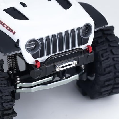 DJX Aluminum SCX30 Front & Rear Bumper w/Red Tow Hook for 1/30 Axial SCX30 Jeep Wrangler JLU Upgrades