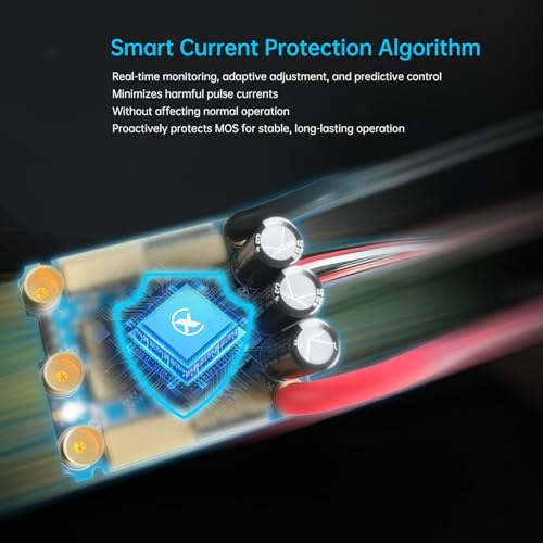 XC C10 Sensorless Brushless ESC for 1/10 RC Car,2-4S 120A | Bluetooth APP Programming,6.0V/7.4V/8.4V BEC,IP67,Multiple protection - style: No connector