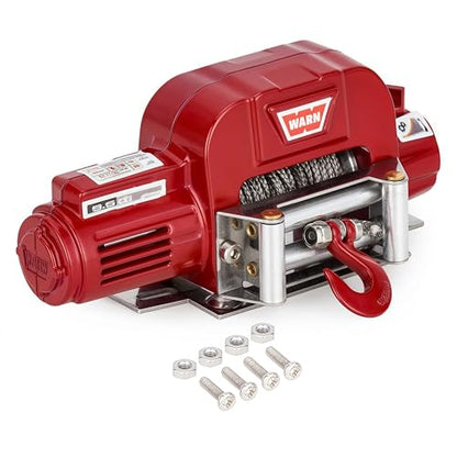 AMK RC Winch, 1/10 Metal Winch Kit with Controller, RC Crawler Accessory for TRX4 TRX6 Axial SCX10 D90 CC01 TF2 Wrangler 90046 90047 D110 (Red) - color: Red
