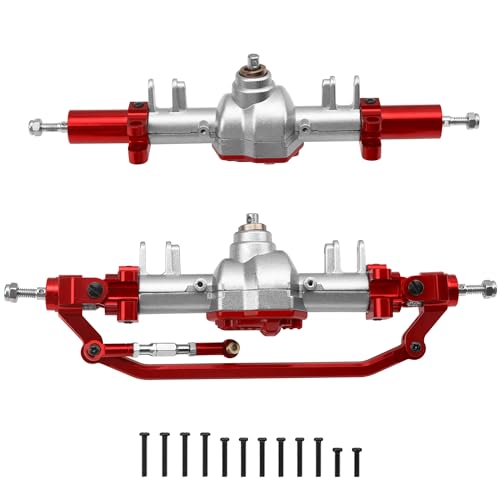 Metal Front & Rear Portal Axle Set Upgrades Parts Compatible with 1/12 MN128 G500 MN86K MN86KS MN86S RC Crawler Car (Silver) - color: Silver