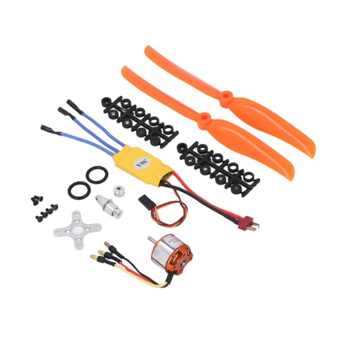 1400kv Brushless Motor with 30A ESC, 8060 Propeller and Screw Set for RC Airplane, Quadcopter