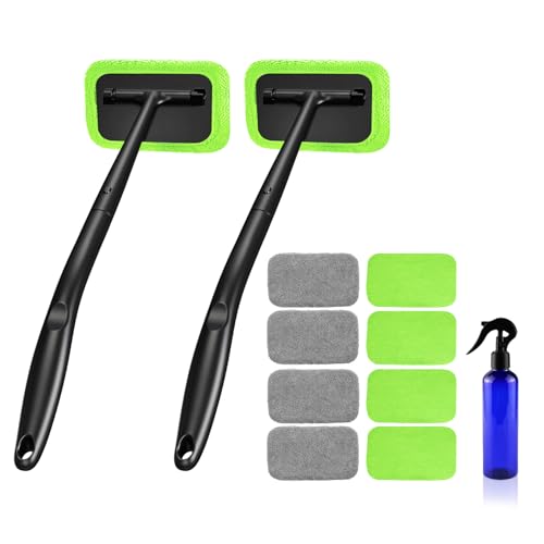 Xindell Interior Windshield Cleaner Tool – Inside Car Window Cleaning Kit with 22“ Detachable Handle, Interior Windshield Squeegee for Clear Vision, Auto Detailing Kit for Car, Home & Outdoor Windows