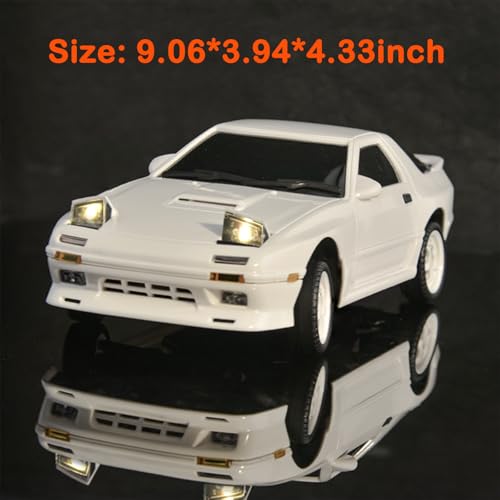 1:18 LDRC LD1802 RC Drift Car | Mazda RX7 Remote Control Car with Two Batteries,Metal Drive Shaft, Easy to Drift for Adults White RWD with Gyro - color: Mazda Rx7 Fc White