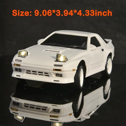 1:18 LDRC LD1802 RC Drift Car | Mazda RX7 Remote Control Car with Two Batteries,Metal Drive Shaft, Easy to Drift for Adults White RWD with Gyro - color: Mazda Rx7 Fc White