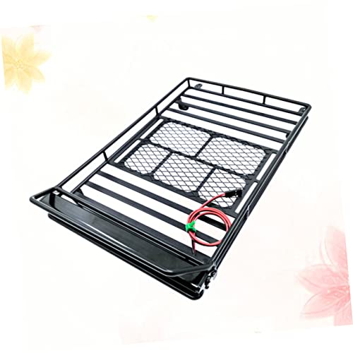 PartyKindom Rc Crawler Car Roof Luggage Holder Rack Storage Shelf Car Luggage Bracket Light Practical and Lightweight - size: 24.80X14.10X2.30CM