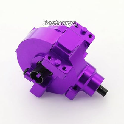 1/10 RC Electric Car Front Drive Diff Gear Box Assembly Set Upgraded Parts Compatible with 1:10 Car HSP Redcat Himoto Volcano EPX 94106 94107 94108 94111 94123 (Purple) - color: Purple