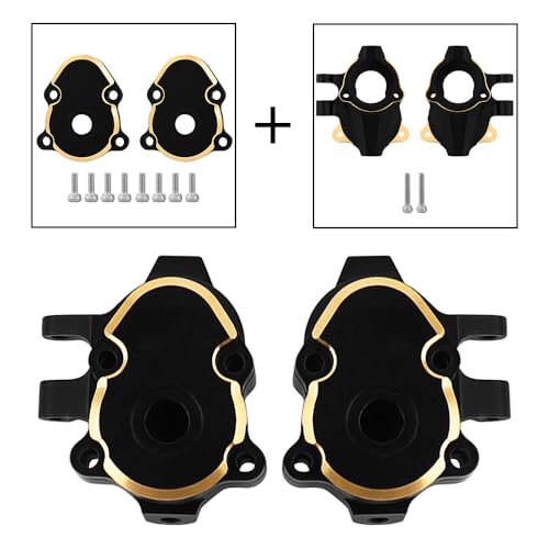 Heavy Duty Brass Skid Plate, Steering Knuckle, Outer Inner Portal Housing and Diff Cover for 1/18 RC Redcat Ascent-18 Upgrade Parts