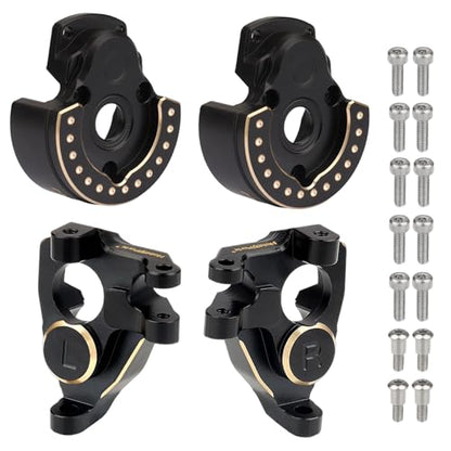 HobbyPark Brass Front Portal Cover & Steering Knuckle for 1/10 RC Crawler Vanquish VP VS4-10 Phoenix F10 Portal Axle LCG VRD Carbon Kit Lower COG Upgrade Parts