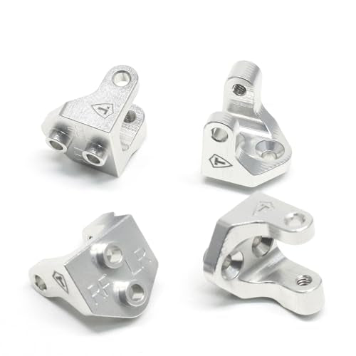 TREAL Aluminum 7075 Shock Mounts Set (4) for 1/18 Mini LMT Monster Truck Brackets(Silver) - color: Silver