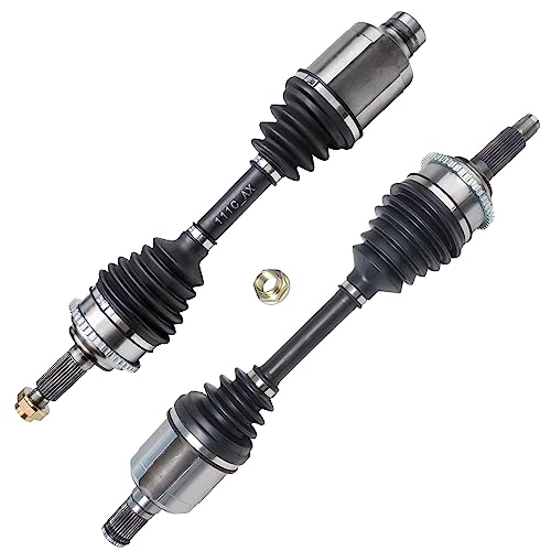 Detroit Axle - Front 4pc Steering Knuckles CV Axles for 06-09 Ford Fusion | Mercury Milan, 06 Lincoln Zephyr, 2 CV Axle Shafts 2 Steering Knuckles & Wheel Bearing Hubs 2006 2007 2008 2009 Replacement - size: 4UX47643/Kit