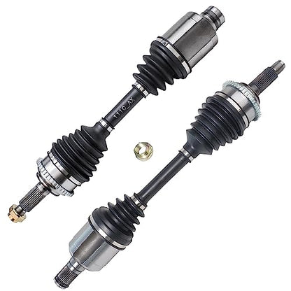 Detroit Axle - Front 4pc Steering Knuckles CV Axles for 06-09 Ford Fusion | Mercury Milan, 06 Lincoln Zephyr, 2 CV Axle Shafts 2 Steering Knuckles & Wheel Bearing Hubs 2006 2007 2008 2009 Replacement - size: 4UX47643/Kit