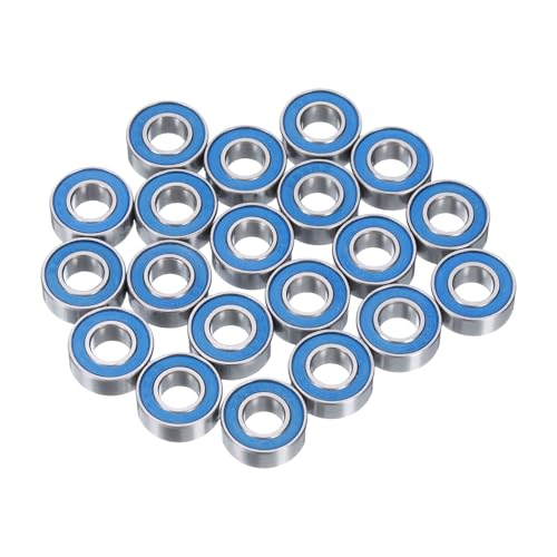 uxcell 20pcs 686-2RS Miniature Deep Groove Ball Bearings 6x13x5mm Double Sealed Bearings (Blue) for Electric Motor, Home Appliances, Machinery, P6 (ABEC 3) - color: Blue, size: 686-2RS