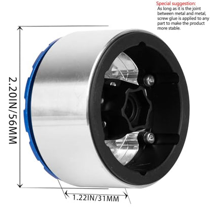 RC 1.9”Wheel Rims for 1/10 SCX10 90046 AXI03007 TRX4 TRX6 VS4-10 Gen7 Gen8 MST CFX D90 RC Crawler,1.9 Beadlock Super Heavy Brass & Aluminum Deep Dish Wheel Rims(4PCS) Silver - color: Titanium/4pcs
