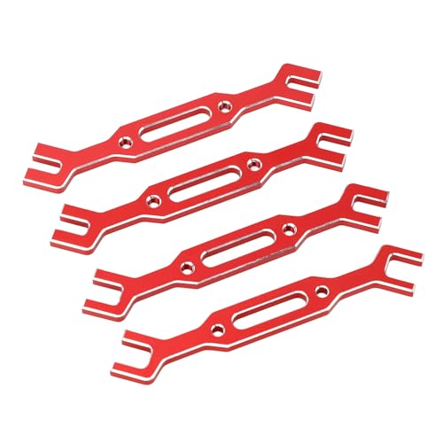 RC Turnbuckle Wrench, 4pcs Aluminium Alloy RC Ball Tie Rod Adjustment Wrench Universal Spanner Repair Tool for 1/10 1/16 Model Crawler Car (Red) - color: Red