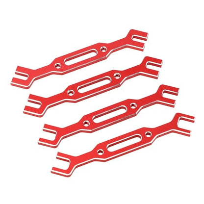 RC Turnbuckle Wrench, 4pcs Aluminium Alloy RC Ball Tie Rod Adjustment Wrench Universal Spanner Repair Tool for 1/10 1/16 Model Crawler Car (Red) - color: Red