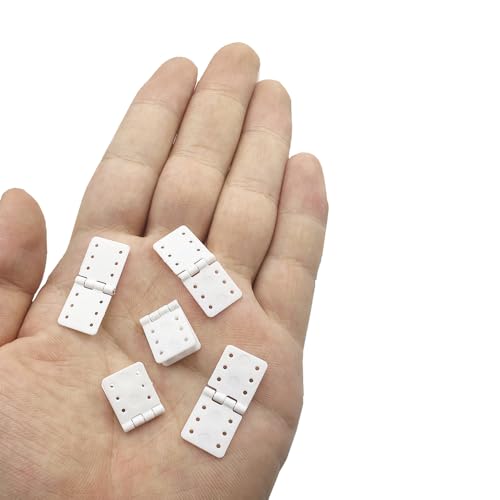 25PCS RC Airplane Pinned Nylon Hinges for RC Plane Replacement Parts Fixed Wing Model Airplane Loose-Leaf (Small 12X24mm) - style: Small 12X24mm