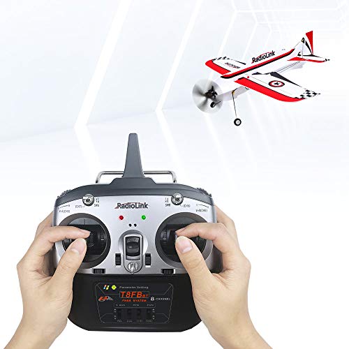 Radiolink T8FB 2.4GHz 8 Channels RC Remote Transmitter and Receiver R8EF Dual Stick Controller with Strap for RC Airplane Aircraft Boat Car and More(Mode 2)