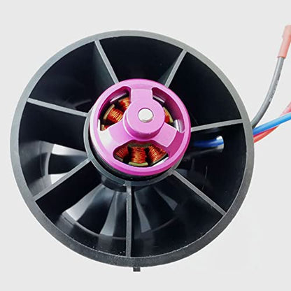 DD 70mm EDF 12 Blades Ducted Fan with 3400KV RC Brushless Motor Balance Tested for EDF 4S RC Jet Airplane - size: 70MM EDF, style: Motor Only