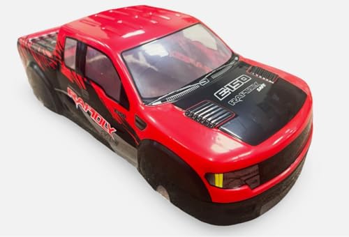 1/10 Scale RC Painted Drift Racing Touring On-Road Car Body Shell for Pick Up Truck F150 Style (Red) - color: Red