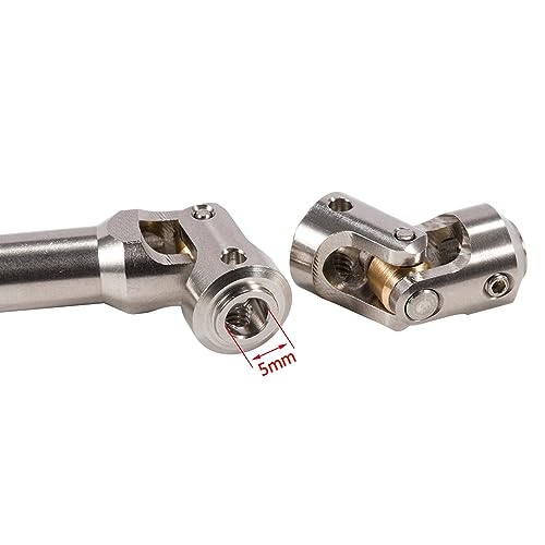 SCX10 Drive Shaft 3pcs 68-229mm Cut to Length Stainless Steel Driveshaft for 1/10 RC Crawler LCG Rig Sportys Scalers GSPEED Capra SCX10 Pro Element DIY SCX10 (Cut-to-Length Driveshaft Set Silver)