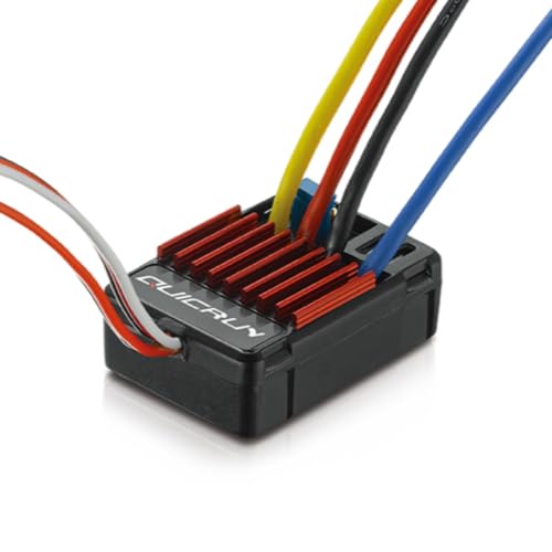 WP 1625 Waterproof Brushed ESC 25A 2-3S LiPo Electronic Speed Controller with Dirtproof Switch TAMlYA Plug for 1/16 & 1/18 Scale RC Cars, Trucks, Crawlers
