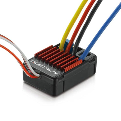 WP 1625 Waterproof Brushed ESC 25A 2-3S LiPo Electronic Speed Controller with Dirtproof Switch TAMlYA Plug for 1/16 & 1/18 Scale RC Cars, Trucks, Crawlers